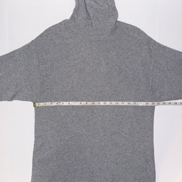Free People Softly Structured Knit Tunic Sweater Knit Turtleneck Pullover Gray S - Picture 5 of 10